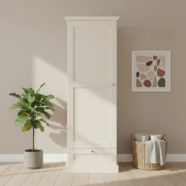 Beżowa szafka z matowym wykończeniem 60x180x35 cm Binz – Støraa-image-2