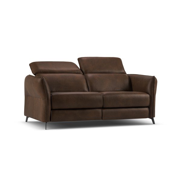 Ciemnobrązowa skórzana sofa 103 cm Hubble – Windsor & Co Sofas-image-2