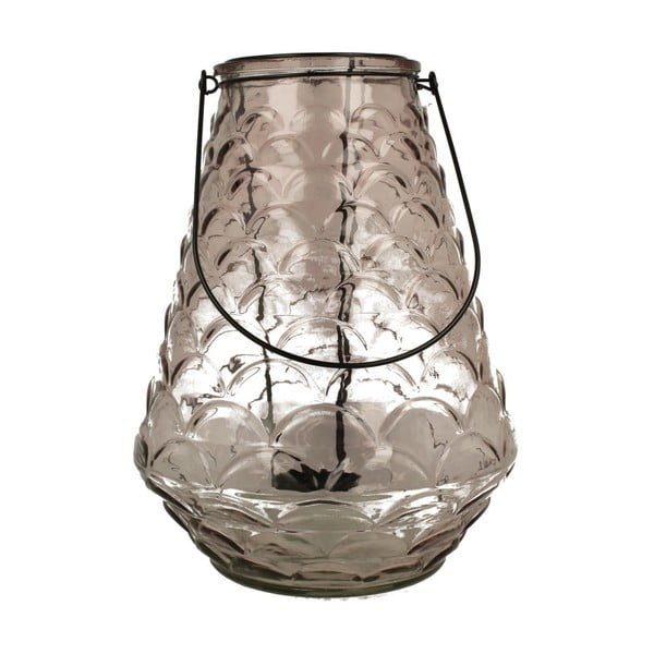 Różowy lampion szklany Duo Gift Liverpool, wys. 31 cm