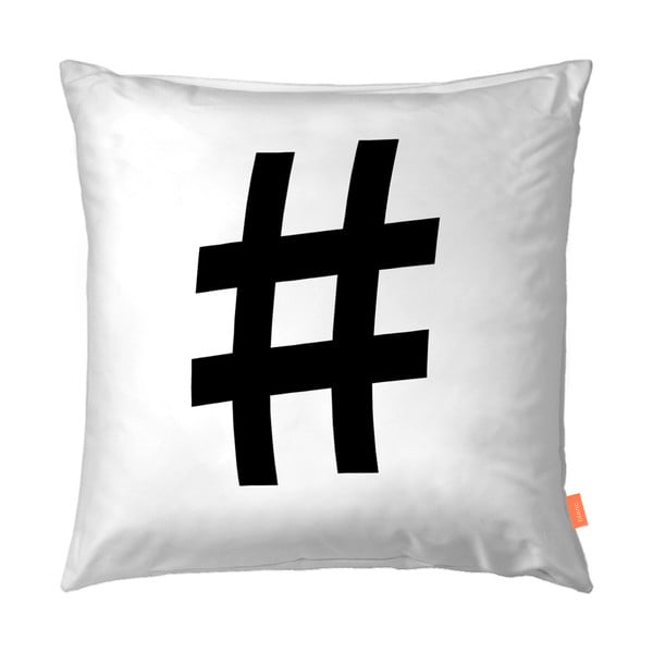 Zestaw 2 bawełnianych poszewek na poduszki Blanc Hashtag-image-3