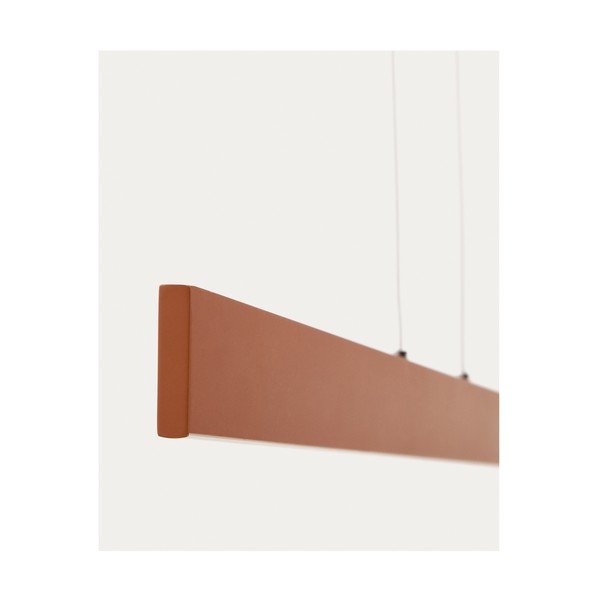 Lampa wisząca LED w kolorze terakoty z metalowym kloszem Boadella – Kave Home-image-3