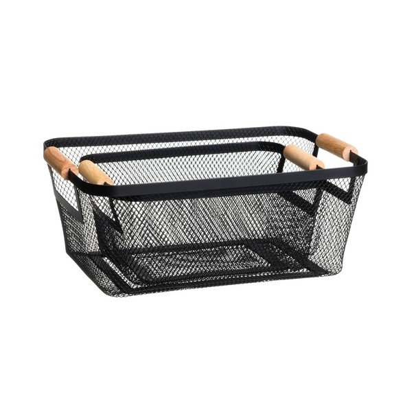 Metalowe koszyki druciane zestaw 2 szt. 33x21x14 cm – Casa Selección-image-1