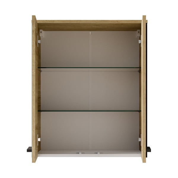 Wisząca szafka łazienkowa w dekorze dębu w naturalnym kolorze 72x60 cm Quickset 395 – Pelipal-image-2