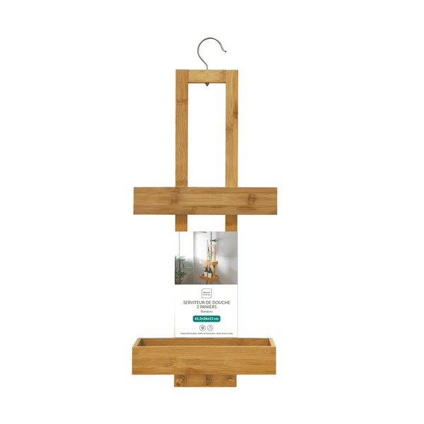 Wisząca bambusowa półka łazienkowa w naturalnym kolorze Hanoi – douceur d'intérieur-image-3