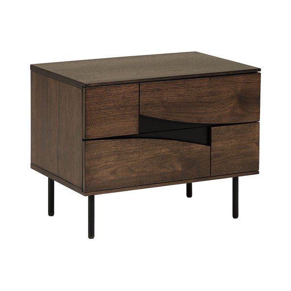 Szafka nocna w dekorze drewna orzecha Kave Home Cutt-image-2