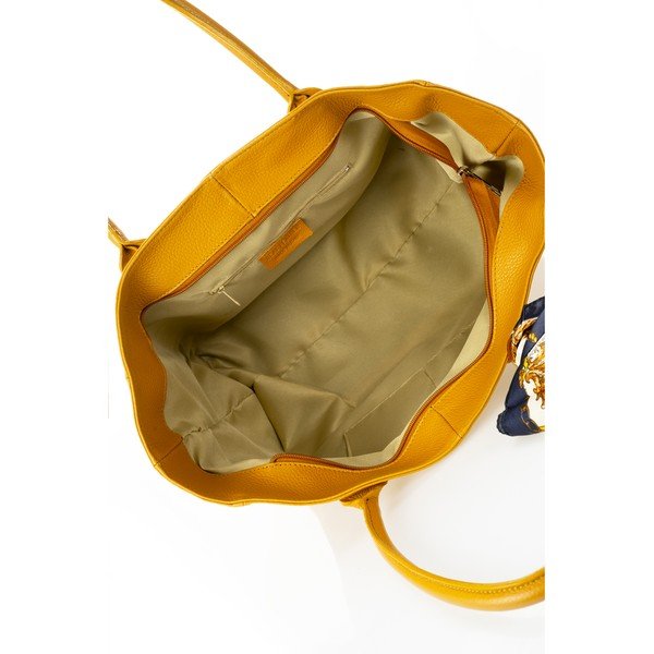 Żółta skórzana torebka Giorgio Costa Nina-image-3