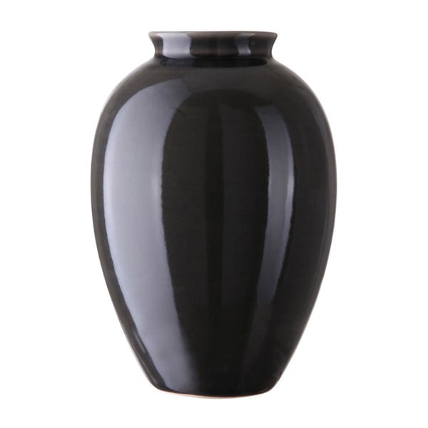 Czarny wazon kamionkowy A Simple Mess Anita, wys. 20 cm