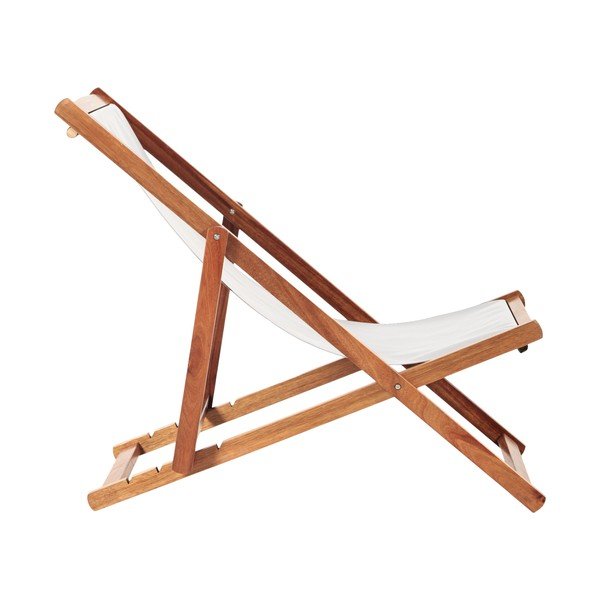 Beżowy/w ciemnym naturalnym kolorze drewniany leżak ogrodowy Dionysus – Bonami Essentials-image-2