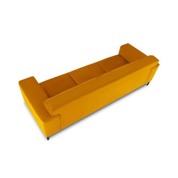 Żółta aksamitna sofa Cosmopolitan Design Siena-image-4