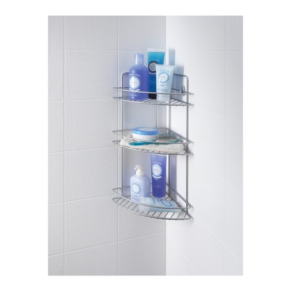 3-piętrowa narożna półka łazienkowa Metaltex Ref-image-1