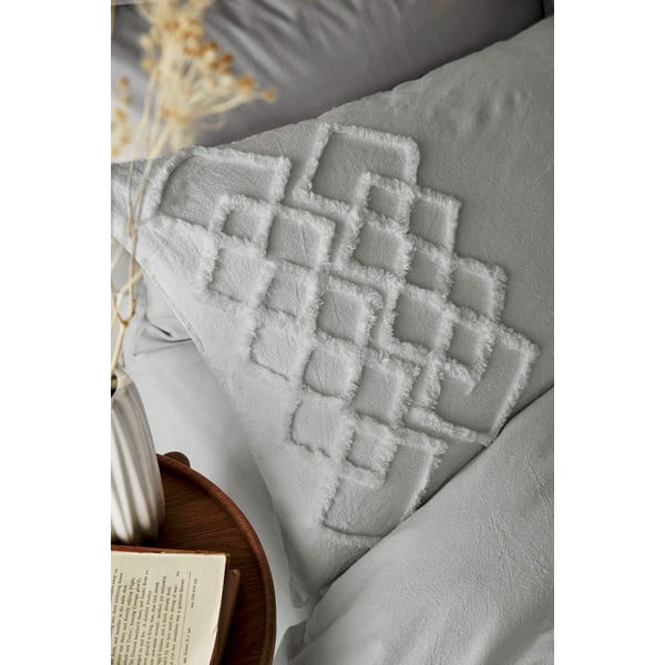 Szara bawełniana pościel Pineapple Elephant Diamond, 200x200 cm-image-3