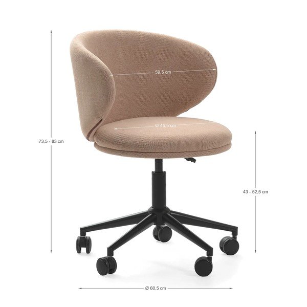 Beżowe krzesło biurowe Rush – Marckeric-image-4