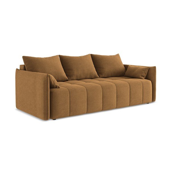 Rozkładana/ze schowkiem sofa w kolorze terakoty 225 cm Moku – Makamii-image-1