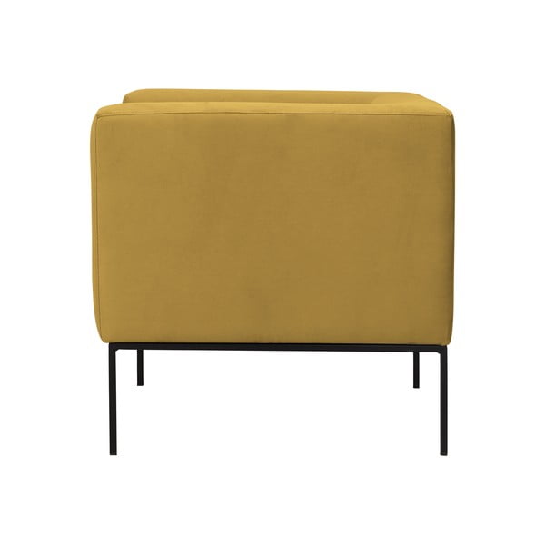 Żółty fotel z metalowymi nogami Windsor & Co Sofas Neptune-image-3