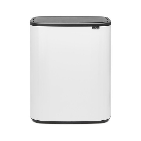 Biały stalowy kosz na śmieci do segregacji odpadów otwierany na dotyk 60 l Bo Touch Bin – Brabantia-image-4