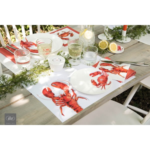 Czerwony porcelanowy talerz ø 25,5 cm Lobster – IHR-image-1