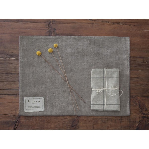 Zestaw 4 serwetek tekstylnych z domieszką lnu Really Nice Things Blue Lines, 43x43 cm-image-3