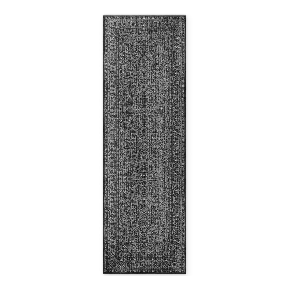 Czarno-biały chodnik odpowiedni na zewnątrz 80x250 cm Duet Kona – NORTHRUGS