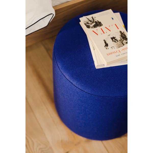 Niebieski wełniany puf Folk – noo.ma-image-2