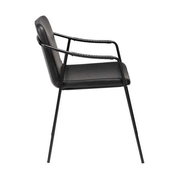 Czarne krzesło do jadalni z imitacji skóry DAN-FORM Denmark Boto-image-2
