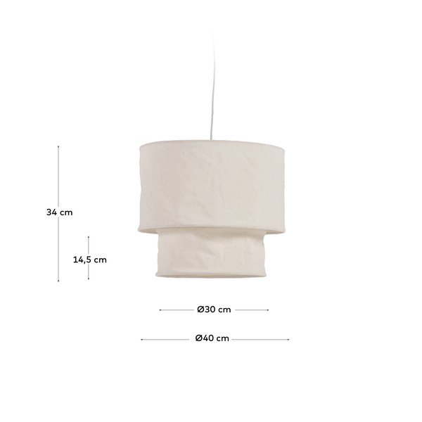 Beżowy tekstylny abażur ø 40 cm Mariela – Kave Home-image-4