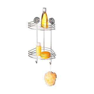 Samoprzyczepna 2-poziomowa półka narożna Wenko Vacuum-Loc, do 33 kg
