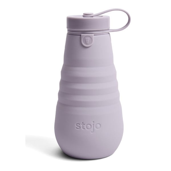 Fioletowa składana butelka Stojo Bottle Lilac, 590 ml