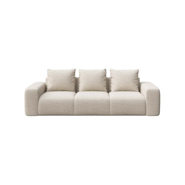 Beżowa sofa z materiału bouclé Bouclé 287 cm Feiro – MESONICA