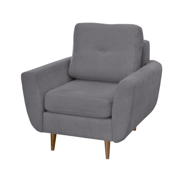 Szary fotel z jasnymi nogami Mazzini Sofas Flower-image-1