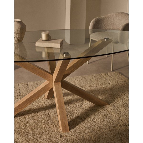 Stół ze szklanym blatem 100x200 cm Argo – Kave Home-image-2