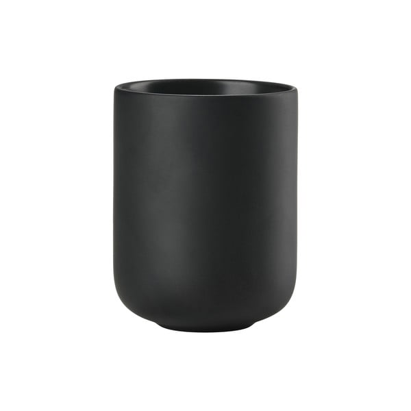 Czarny kamionkowy kubek na szczoteczki do zębów Sensu – Zone