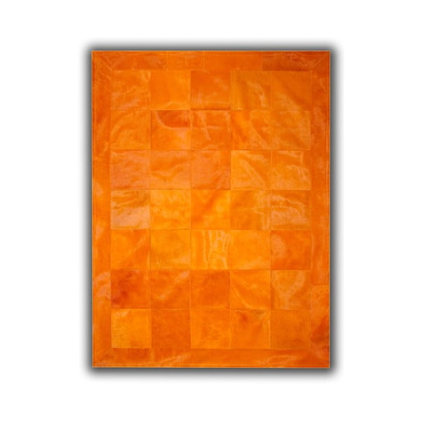 Dywan skórzany Plain Orange, 140x200 cm
