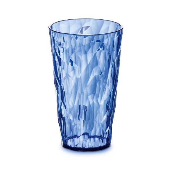 Niebieska plastikowa szklanka Tantitoni Crystal, 400 ml
