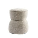 Beżowy puf z materiału bouclé Leyla – Light & Living