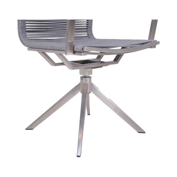 Szare metalowe krzesło ogrodowe Rubiera – Garden Pleasure-image-3