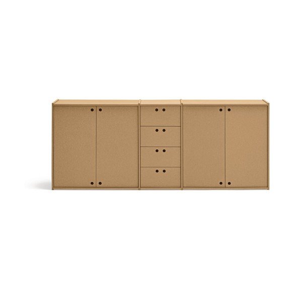 Komoda w naturalnym kolorze 197x80x40 cm Wally – Teulat