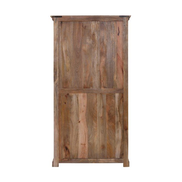 Brązowa szafa z litego drewna mango 190x45 cm Maneesh – Støraa-image-3