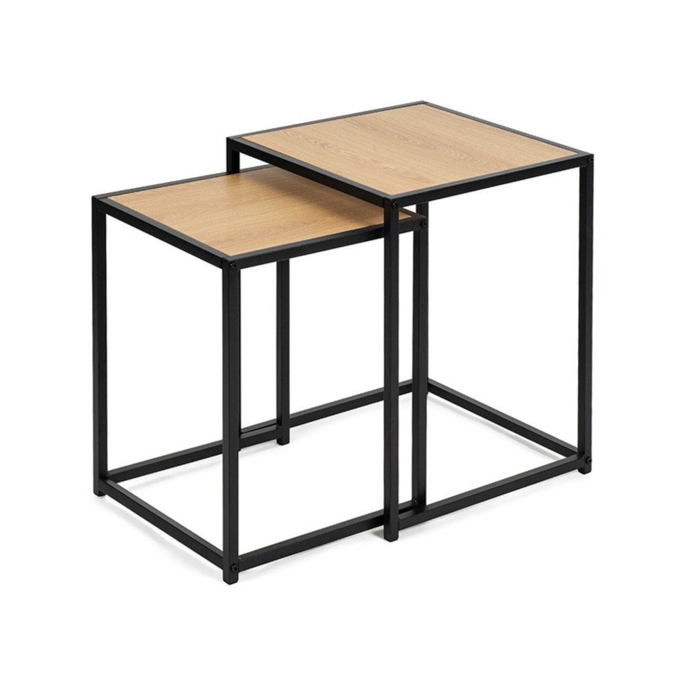 Stoliki w dekorze dębu zestaw 2 szt. 38x38 cm Noah – Bonami Essentials