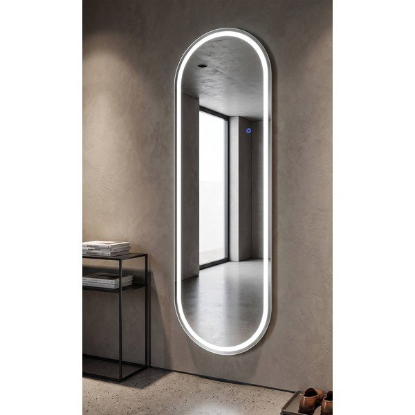 Lustro z oświetleniem ścienne 50x160 cm Oval – Mauro Ferretti-image-1