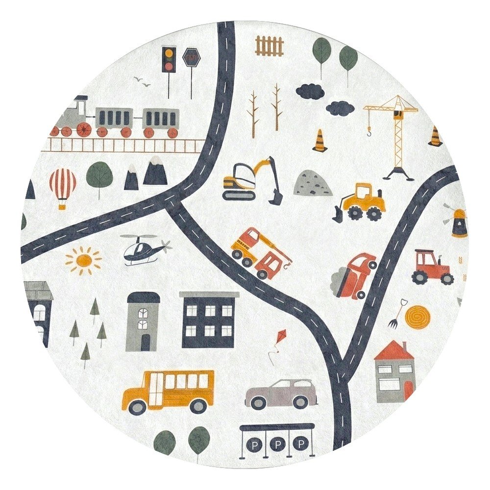 Dziecięcy dywan do zabawy odpowiedni do prania ø100 cm World Around Me – Mila Home