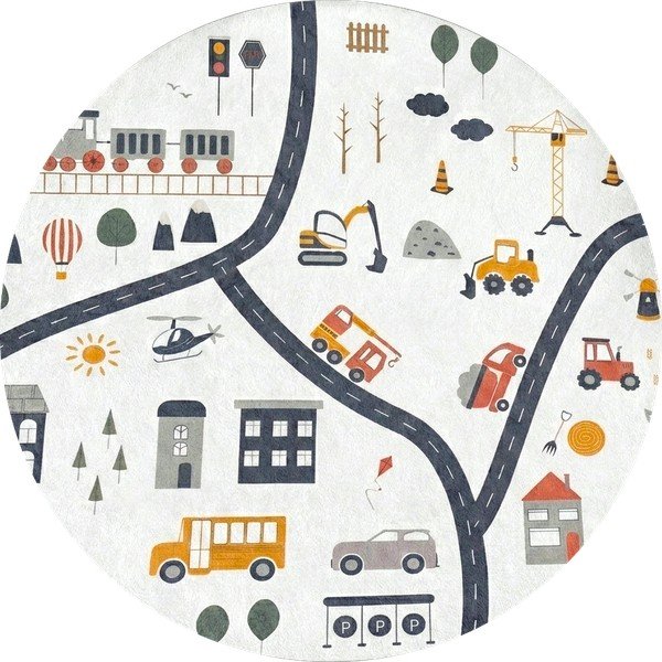 Dziecięcy dywan do zabawy odpowiedni do prania ø100 cm World Around Me – Mila Home