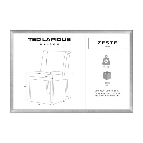 Zielone krzesło z czarnymi nogami Ted Lapidus Maison Zeste-image-3