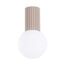 Szarobrązowa lampa sufitowa ze szklanym kloszem ø 12 cm Orbital – Sollux