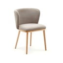 Jasnobrązowy tapicerowany fotel jadalniany Ciselia – Kave Home