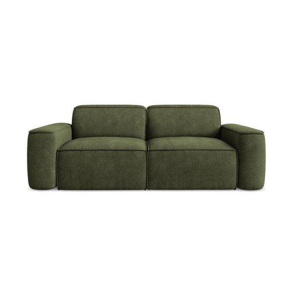 Zielona sofa z tkaniny szenilowej 204 cm Omao – Makamii