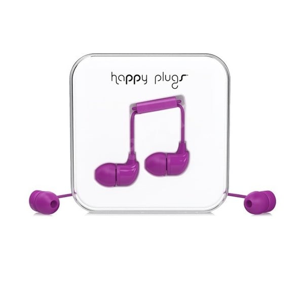 Słuchawki dokanałowe Happy Plugs, fioletowe