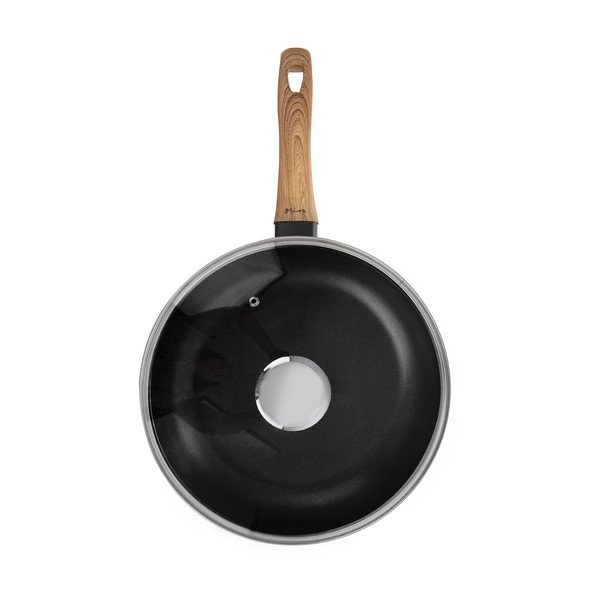 Aluminiowa patelnia z pokrywką Orion Grande Wooden, ø 28 cm-image-3