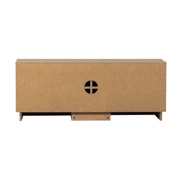 Szafka pod TV z litego drewna dębowego w naturalnym kolorze 133x52x45 cm Zuma – WOOOD-image-4