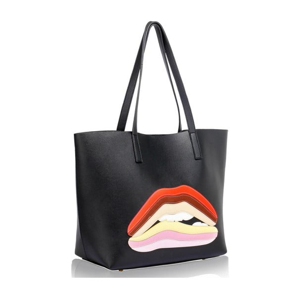 Czarna torebka L&S Bags Lips