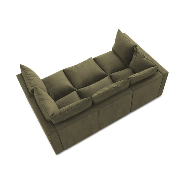Sofa w kolorze khaki 255 cm Manao – Makamii-image-3